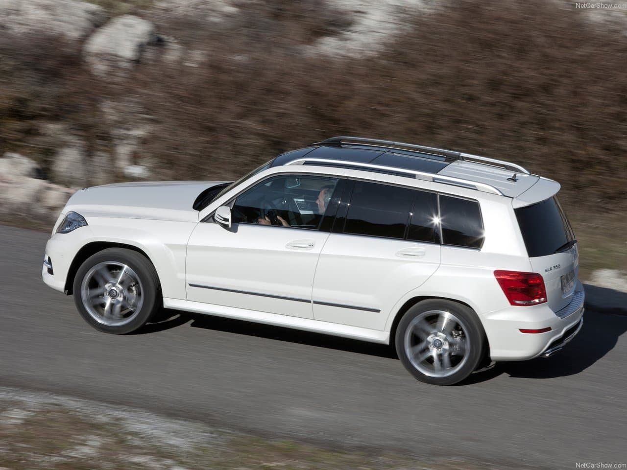 High angle side view driving on asphalt